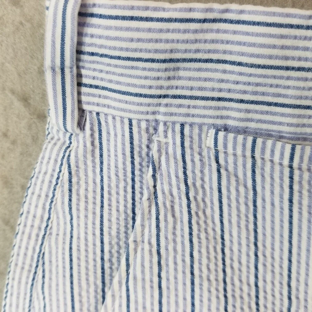 Peter Millar shorts men's 38x8 seersucker cotton blue stripe preppy retro luxury